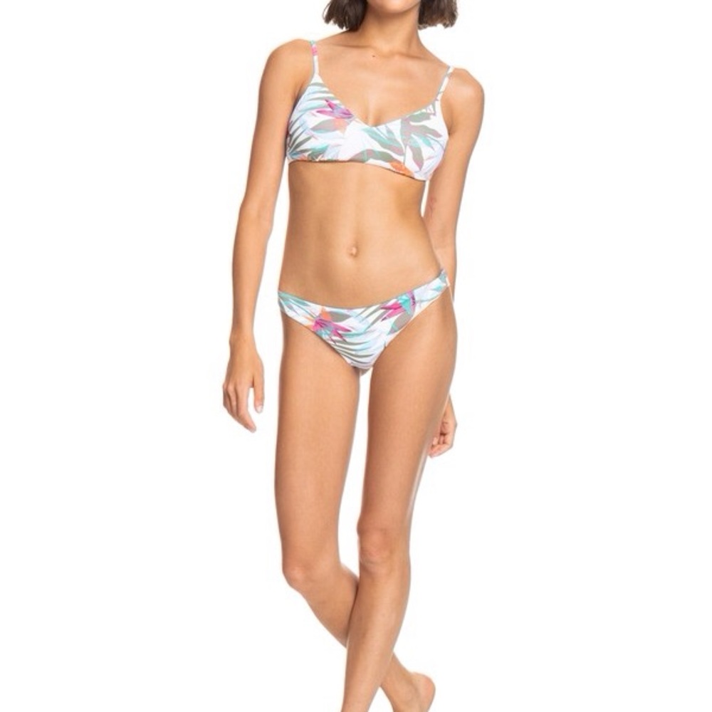 Roxy white floral bikini